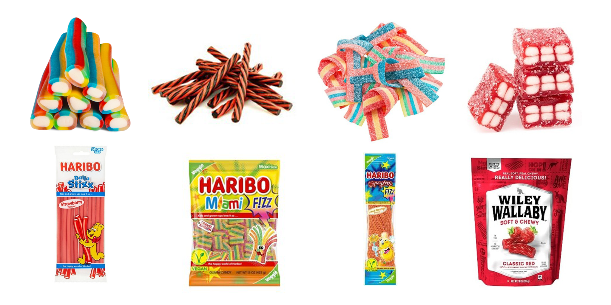 Production and Packaging of Various Licorice (Flour-Dusted Gummies) Products